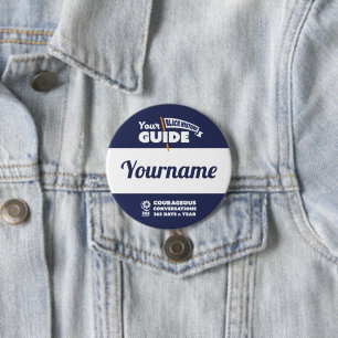 Black History Tour Guide Name Button