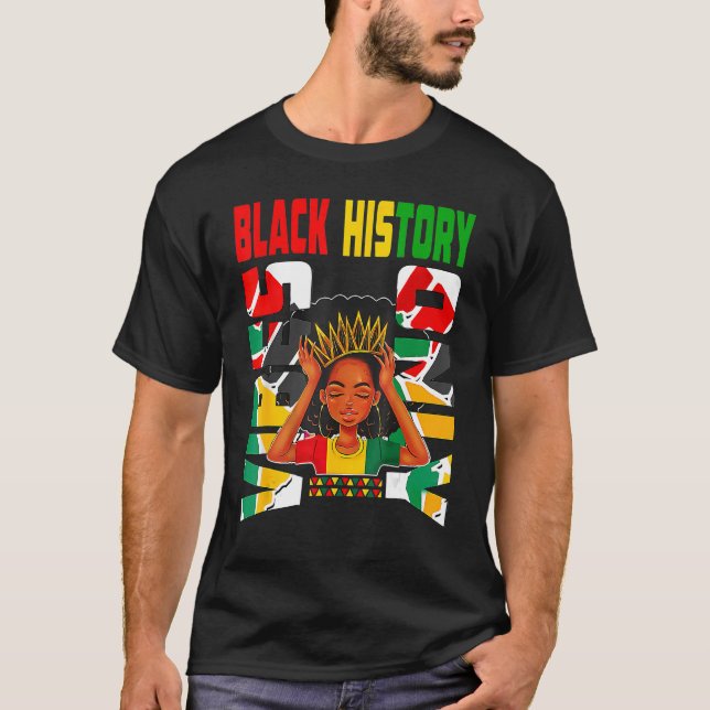 Black History Vibes Only Melanin Princess Black Gi T-Shirt (Front)