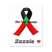 Black HIV/AIDS Awareness Ribbon Sticker
