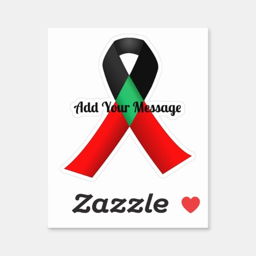 Black HIVAIDS Awareness Ribbon Sticker