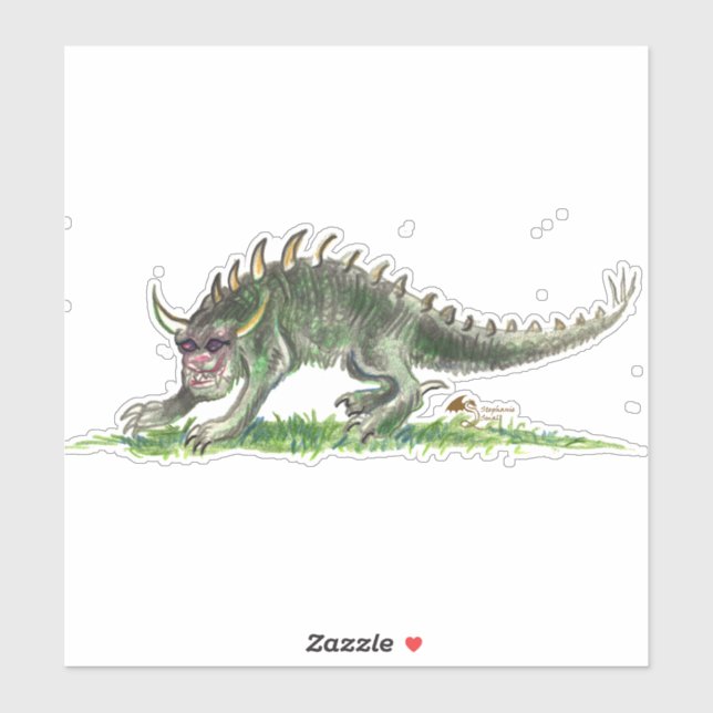 Black Hodag Monster Rheinlander Wisconsin Sticker (Sheet)