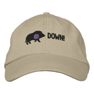 Black Hog Down! Embroidered Baseball Hat