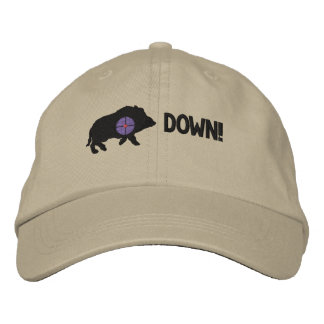 Black Hog Down! Embroidered Baseball Hat