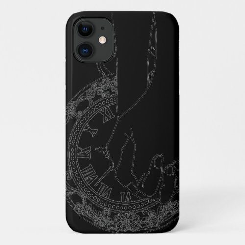 Black Holding Hands Watch Lineart iPhone 11 Case