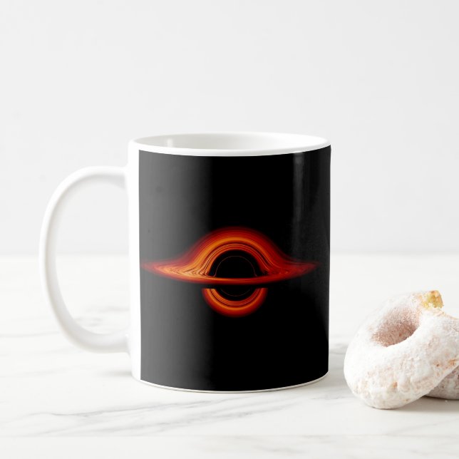 Black Hole Accretion Disk Coffee Mug (With Donut)