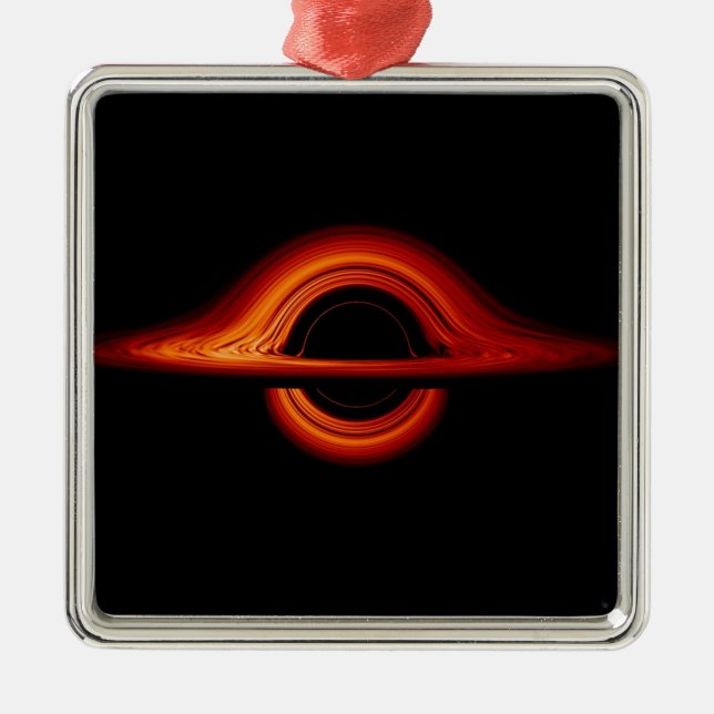 Black Hole Accretion Disk Metal Ornament (Front)