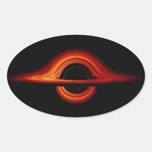 Black Hole Accretion Disk Oval Sticker