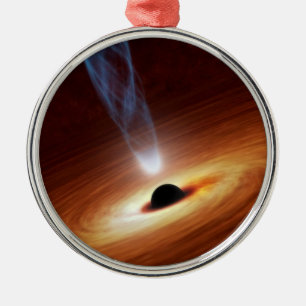 Black Hole Astronomy Space Art Metal Ornament