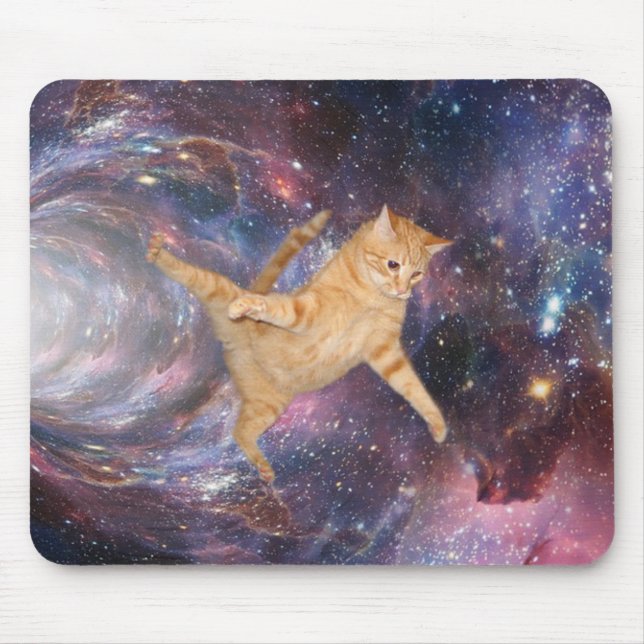 Black Hole Cat Galaxy Worm Hole Nebula Space Mouse Pad (Front)