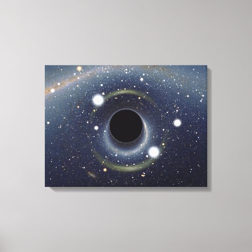 Black Hole Einstein Ring NASA Canvas Print