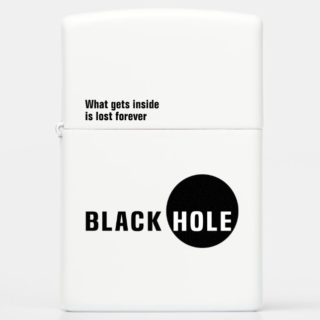 Black hole funny, elegant, customizable zippo lighter (Front)