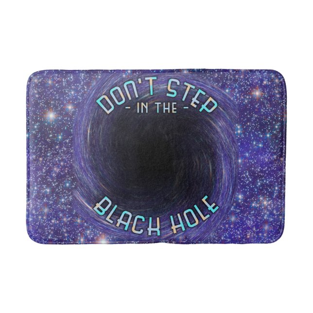 Black Hole Funny Outer Space Astronomy Novelty Bathroom Mat (Front)