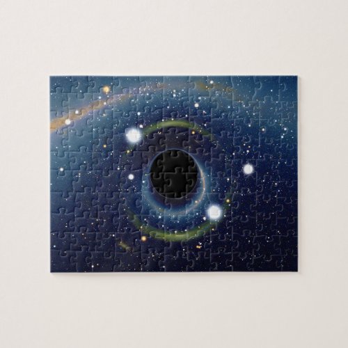 Black hole in front of the Large Magellanic Cloud Jigsaw Puzzle