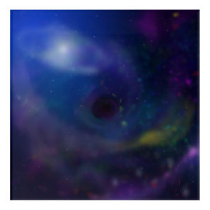 Black Hole in Outer Space Digital Painting Acrylic Print