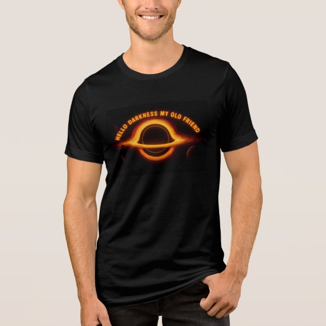Black Hole Interstellar Conversation Tri-Blend Shirt (Front)