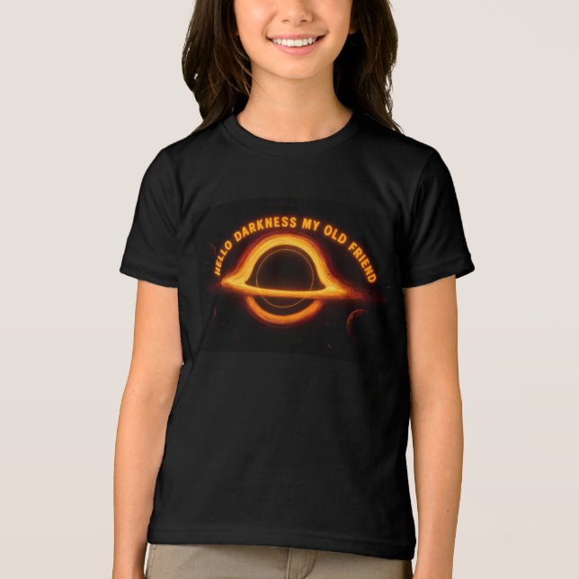 Black Hole Interstellar Conversation Tri-Blend Shirt (Front)