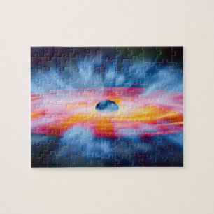 Black Hole Outflows - Colorful Artist Concept Jigsaw Puzzle