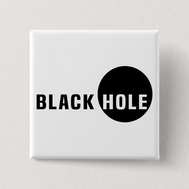 Black Hole Pinback Button (Front)