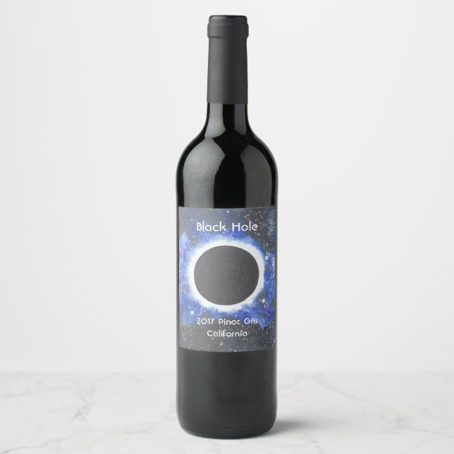 Black Hole Pinot Gris Wine Label (Front)