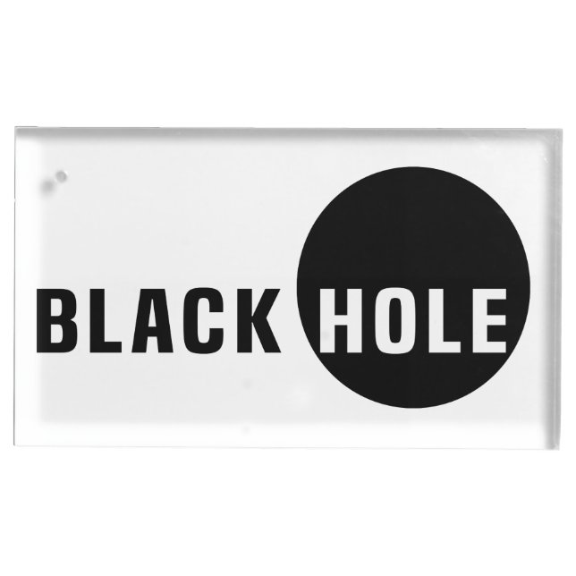 Black Hole Place Card Holder (Front)