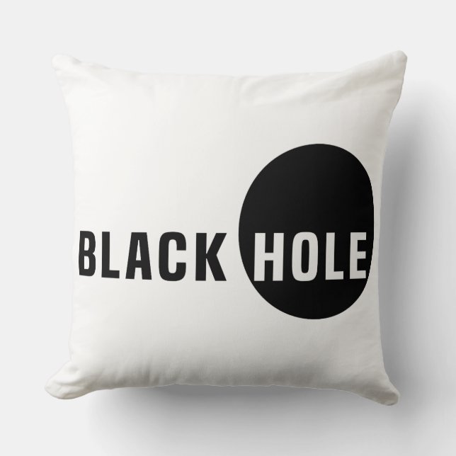 Black Hole reversible Throw Pillow (Front)