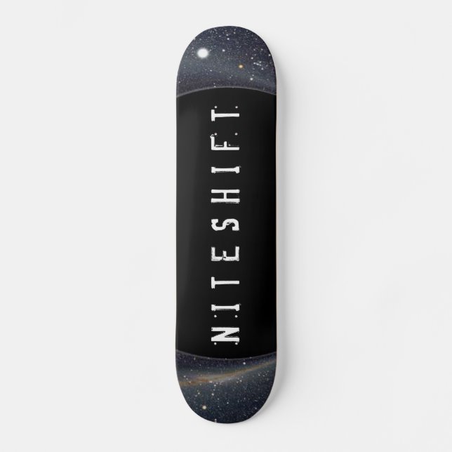 "Black Hole" Skateboard by Niteshift Deck (Front)