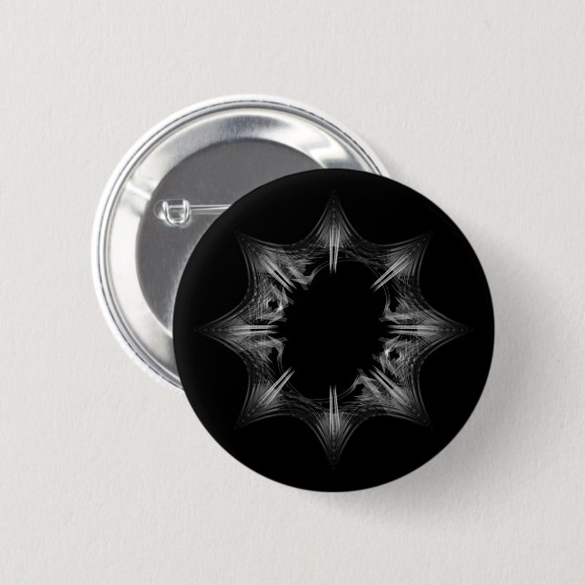 Black Hole Snowflake Button (Front & Back)
