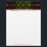 Black Hole Sun Letterhead<br><div class="desc">A black hole sun themed design featuring a pulsating,  radiating geometric graphic illustration with a red,  green and black color palette. It is captioned with black hole sun and the recipient's name,  address,  business and contact information. Fully editable</div>
