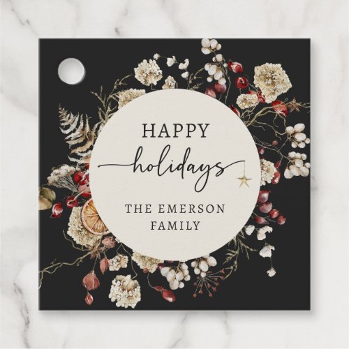 Black Holiday Favor Tags
