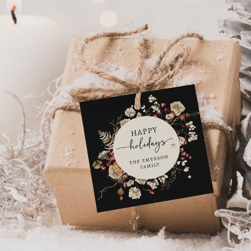 Black Holiday Favor Tags