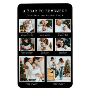 Black Holiday Photo Magnet