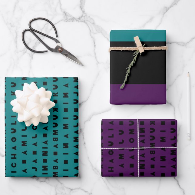 BLACK HOLIDAY WRAPPING PAPER SHEETS (Front)