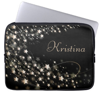 Black Hollywood Star Custom name Laptop Sleeve
