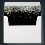 Black Holographic Glitter Jewelry Seller Business  Envelope<br><div class="desc">Brand your jewelry business with this trendy holographic glitter design that can be personalized with your business name in a hand-lettered font.</div>