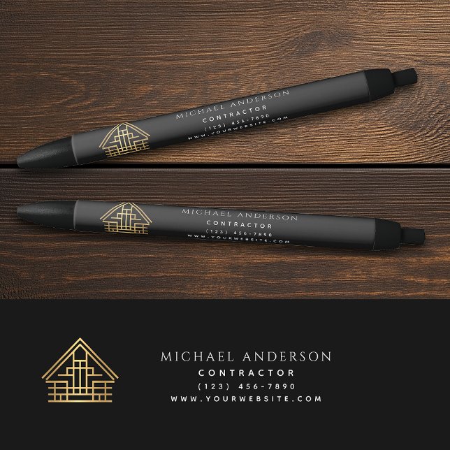 Black Home Building Construction Business Pen (Creator Uploaded)