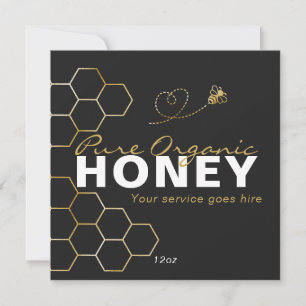 Black Honey Beed Honeycomb Product Care Insert Holiday Card