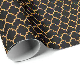 Black Honeycomb Wrapping Paper