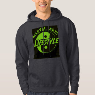 BLACK HOODIE NEON GREEN WRITING