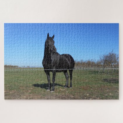 Black Horde In The Pasture Jigsaw Puzzle