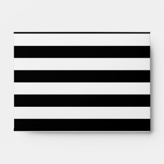Black Horizontal Stripes Envelope