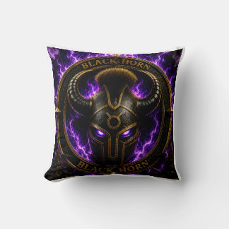 Black Horn Cushion – Black Viking Helmet & Energy