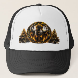 Black Horn Trucker Cap – Viking Helmet in F