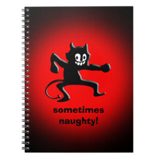 Black Horned Imp, Pointed Tail, sometimes naughty Notebook