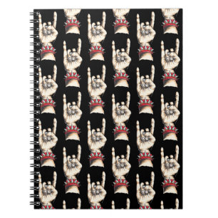 Black Horns Up Notebook