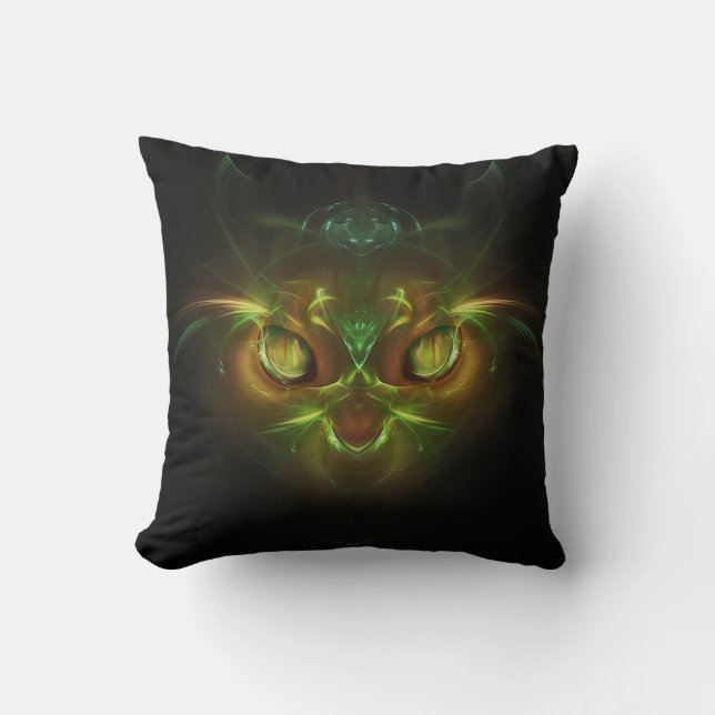 Black & Horror Birt Modern  Throw Pillow (Front)