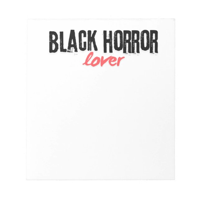 Black Horror Lover Stationery Notepad (Front)