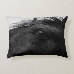 BLACK HORSE ACCENT PILLOW