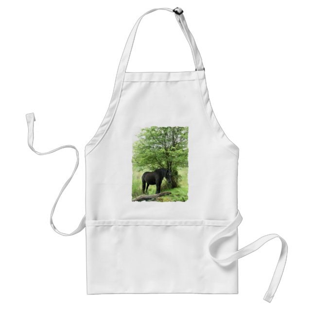 BLACK HORSE ADULT APRON (Front)