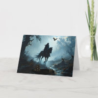 Black Horse and Rider Halloween
