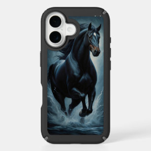 Black Horse Apple iPhone 16 phone case